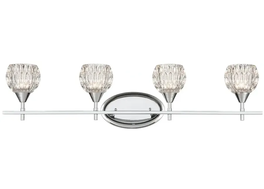 Kersey 34" Wide 4-Light Vanity Light - Polished Chrome