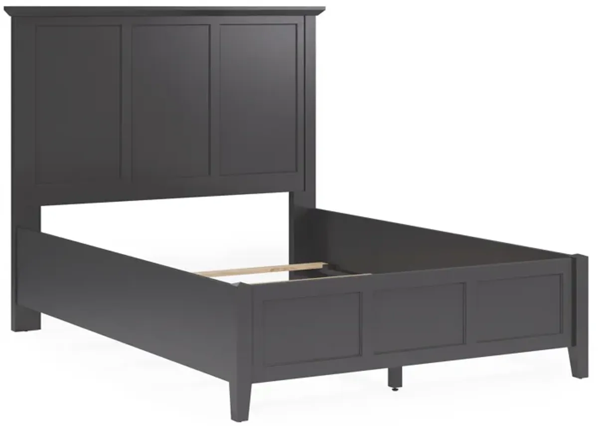 Grace Full-size Three Panel Bed in Raven Black