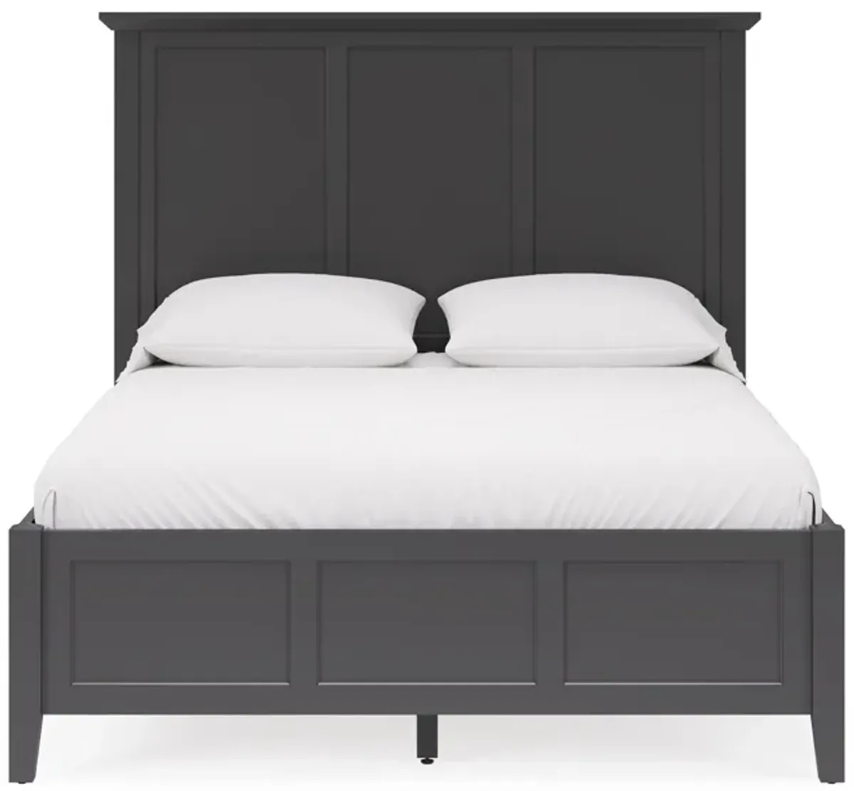 Grace Full-size Three Panel Bed in Raven Black