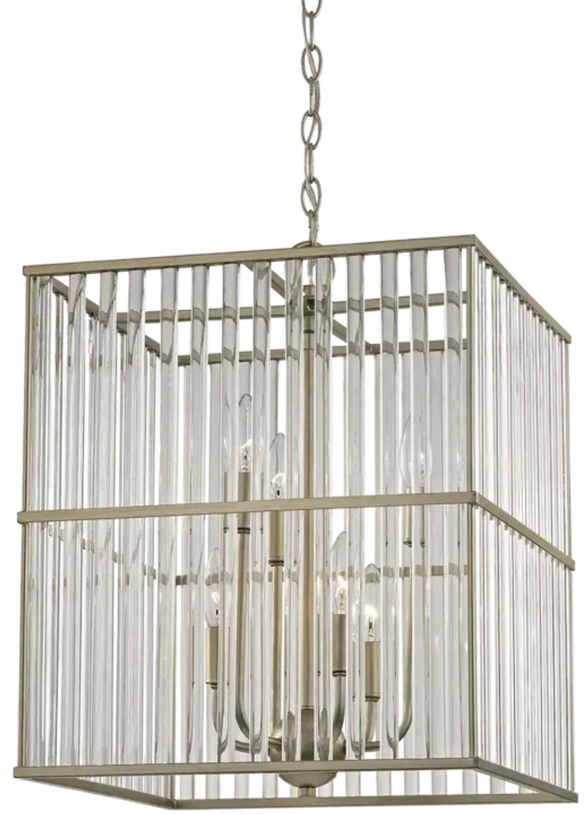 Ridley 16" Wide 6-Light Chandelier - Aged Silver