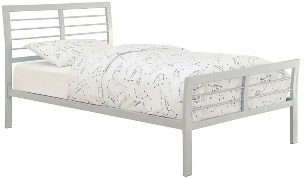 Cooper Queen Metal Bed Silver