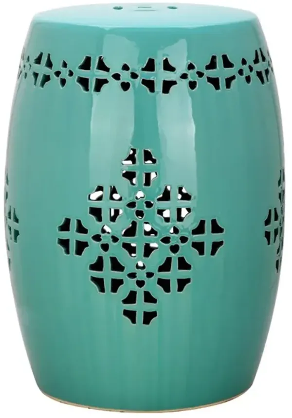 Quatrefoil Garden Stool