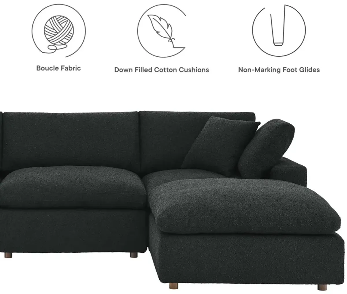 Commix Down Filled Overstuffed Boucle 6-Piece Sectional Sofa