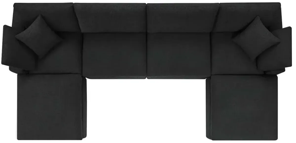 Commix Down Filled Overstuffed Boucle 6-Piece Sectional Sofa