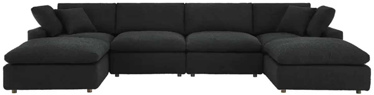 Commix Down Filled Overstuffed Boucle 6-Piece Sectional Sofa