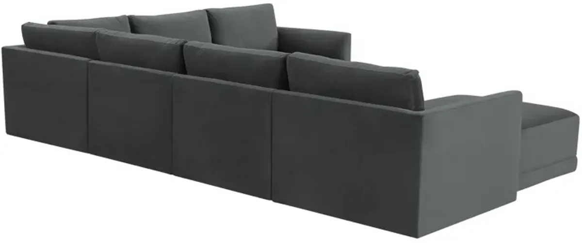 Willow Charcoal Modular Large Chaise Sectional