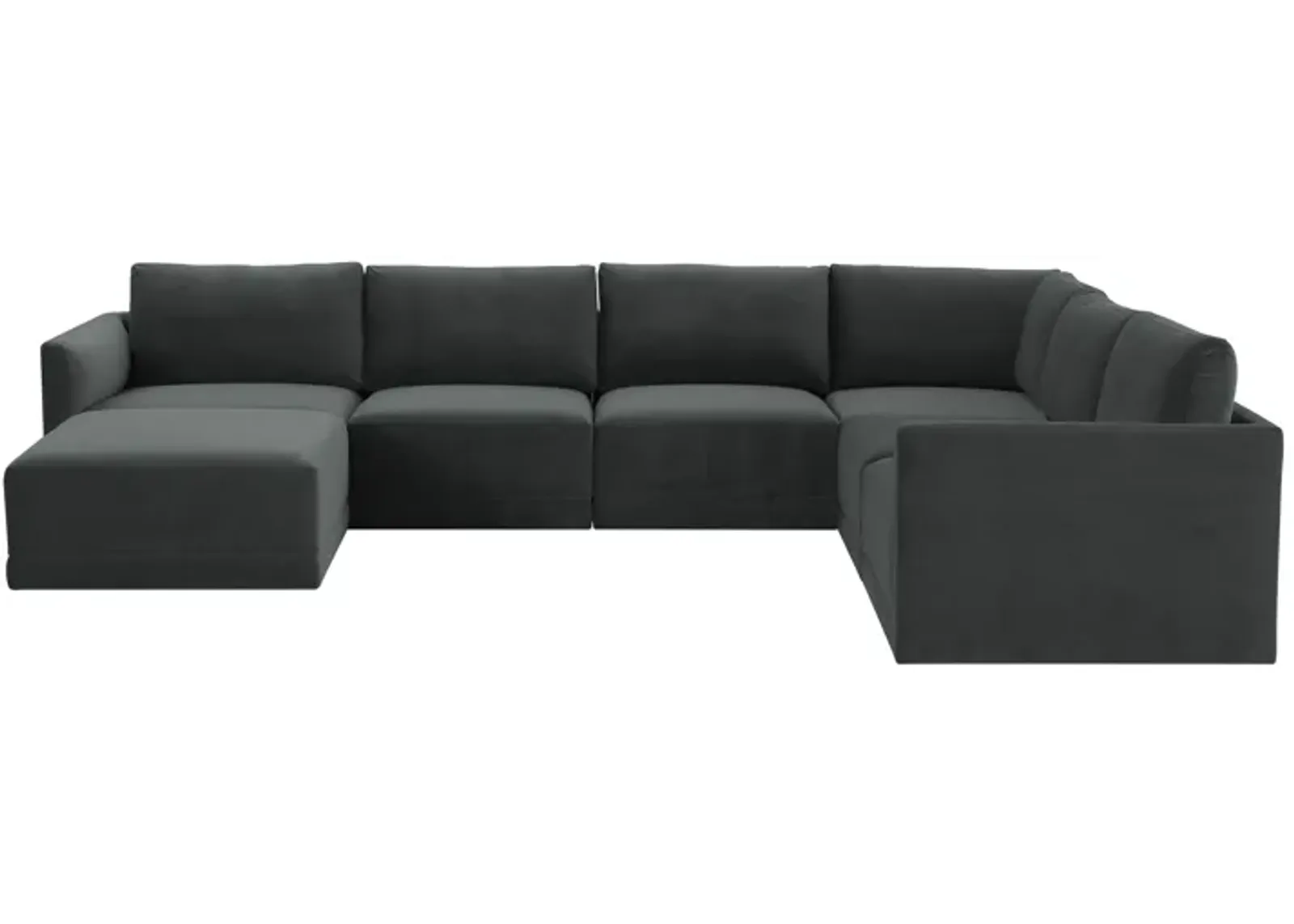 Willow Charcoal Modular Large Chaise Sectional