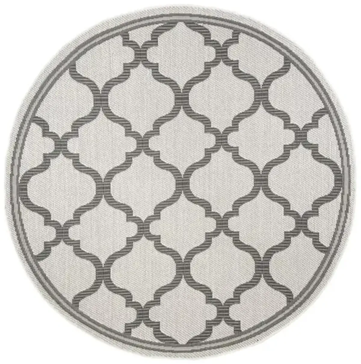 Safavieh BERMUDA 800 Collection BMU810B-7R Ivory / Grey 6'-7" X 6'-7" Round