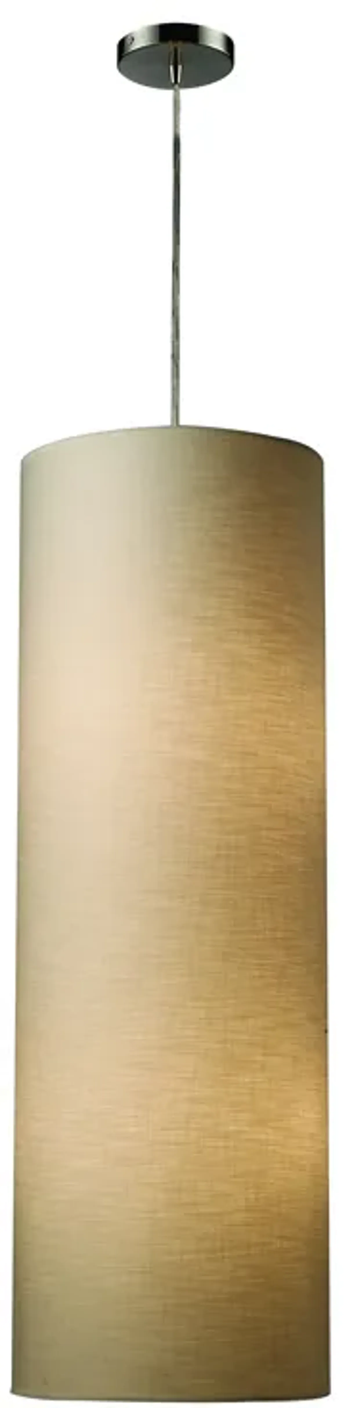 Fabric Cylinders Configurable Multi Pendant - Satin Nickel