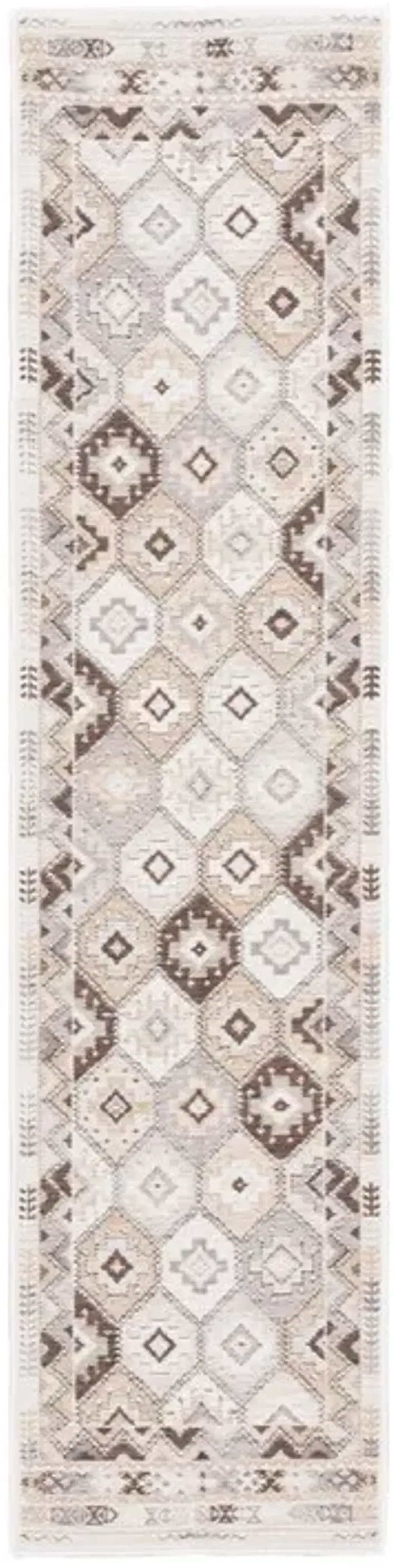 SUNRISE 630 Brown  2' X 8' Runner Rug