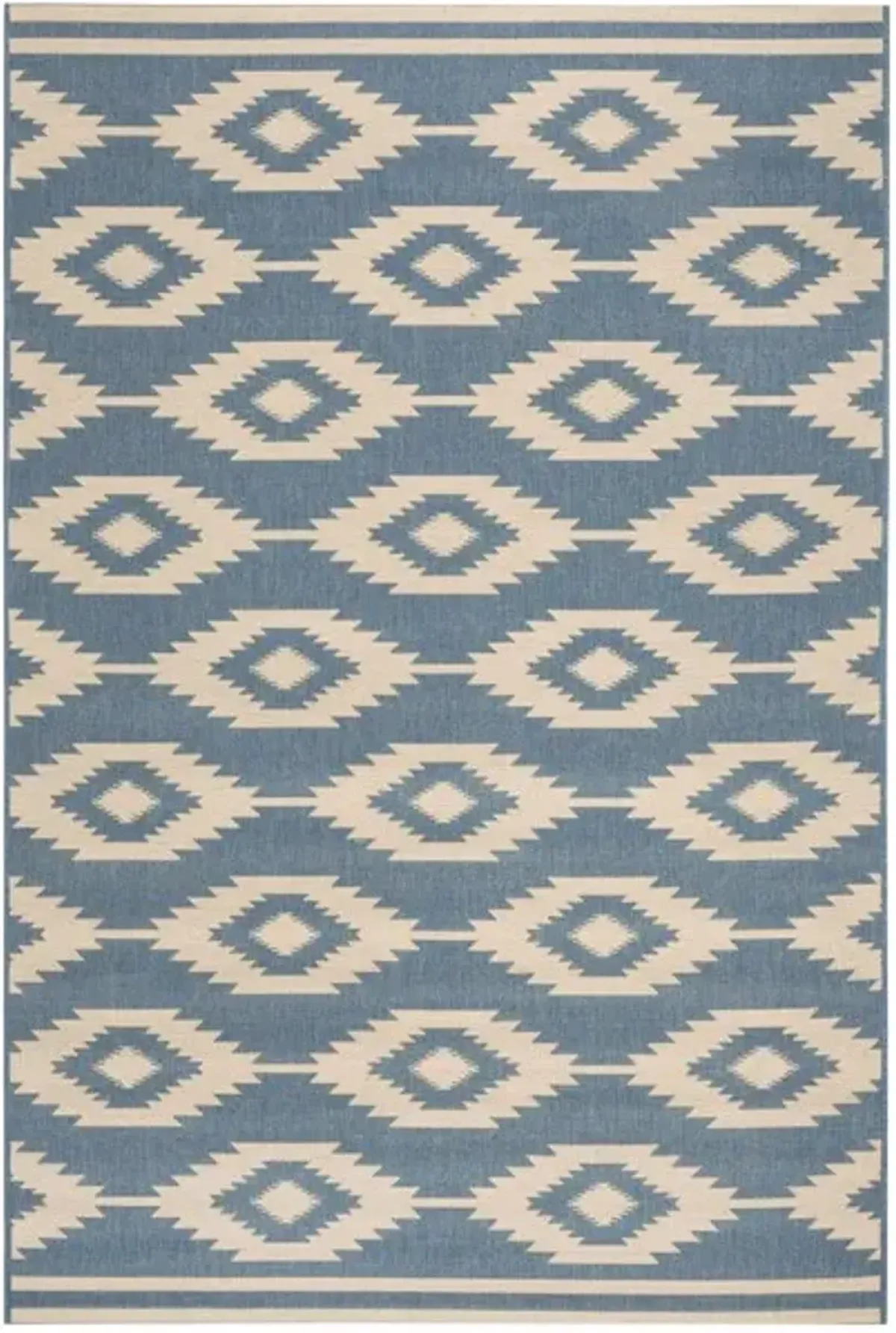 LINDEN 171 Collection LND171N-5 Cream / Blue 5'-3" X 7'-6"