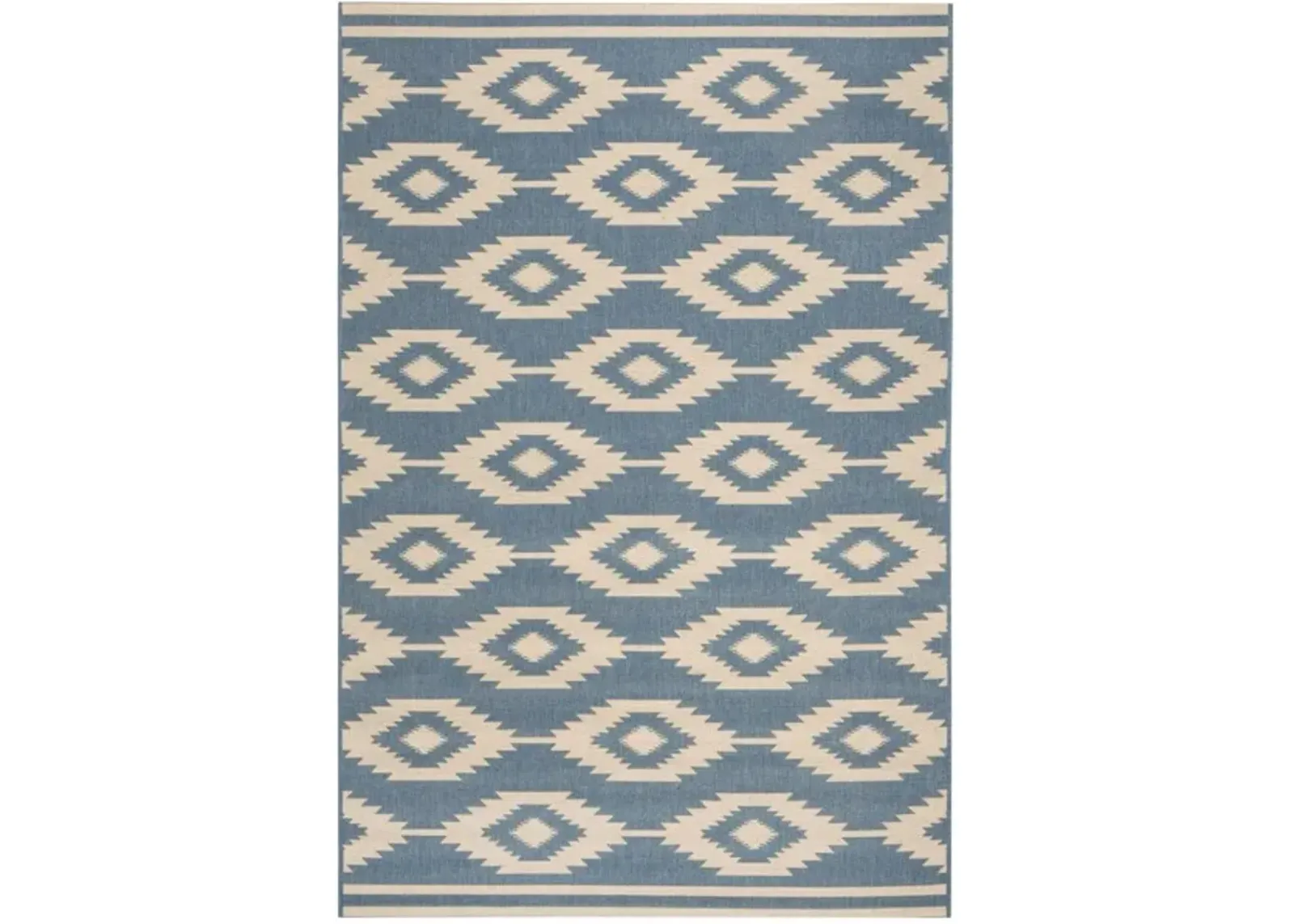 LINDEN 171 Collection LND171N-5 Cream / Blue 5'-3" X 7'-6"