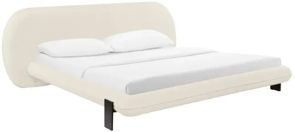 Ophelia Cream Faux Wool King Bed