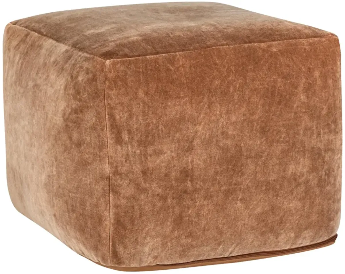 Heirloom Velvet Hazel Pouf 18x18x14