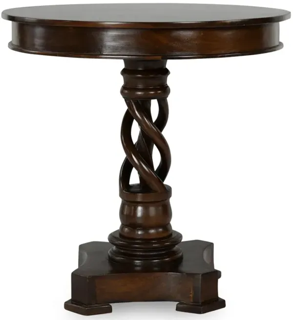 Bella Mango Wood 30" Round Table in Dark Brown