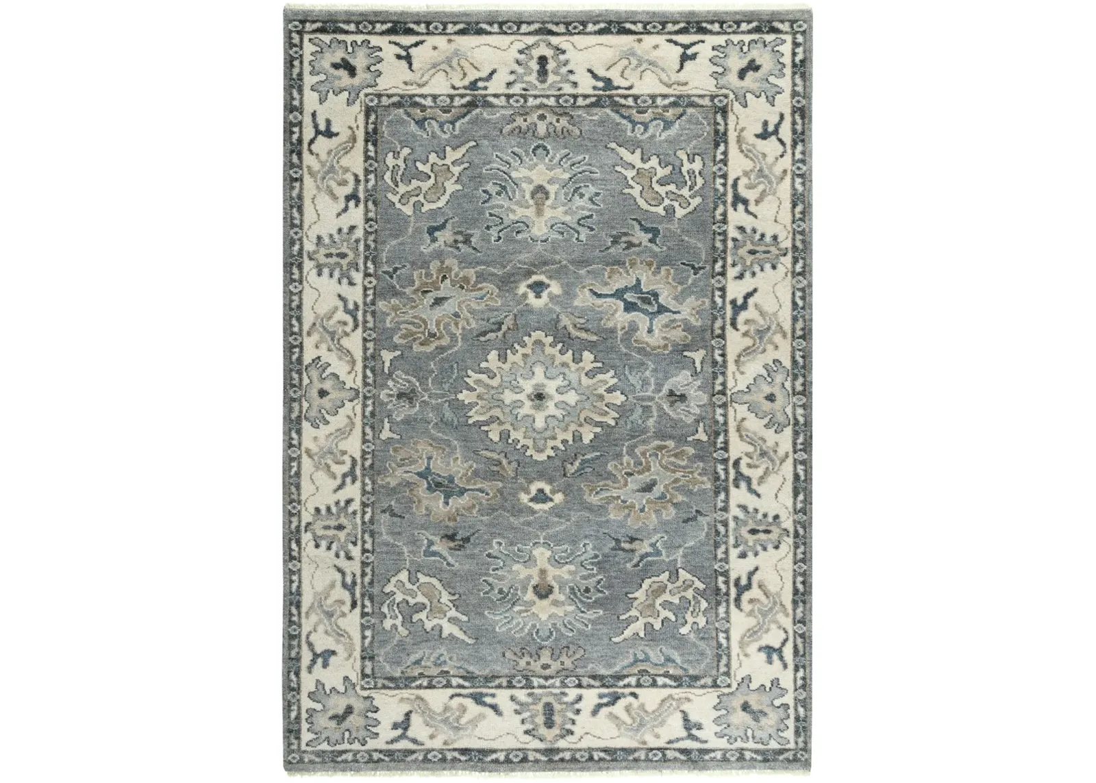 Ashton Gray  Hand Spun Wool/Tencel 9'x12' Rectangle Rug