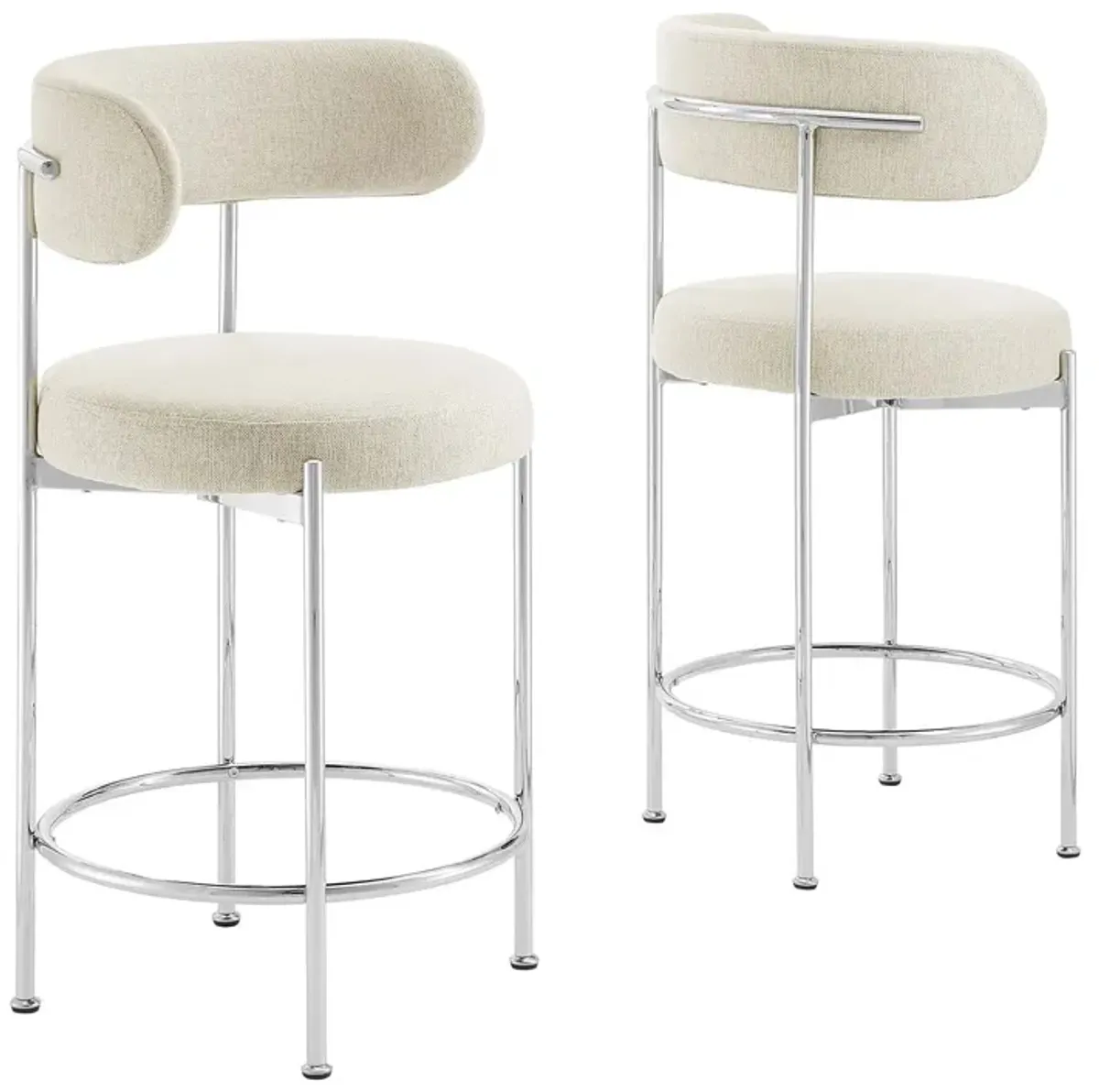 Albie Fabric Counter Stools - Set of 2