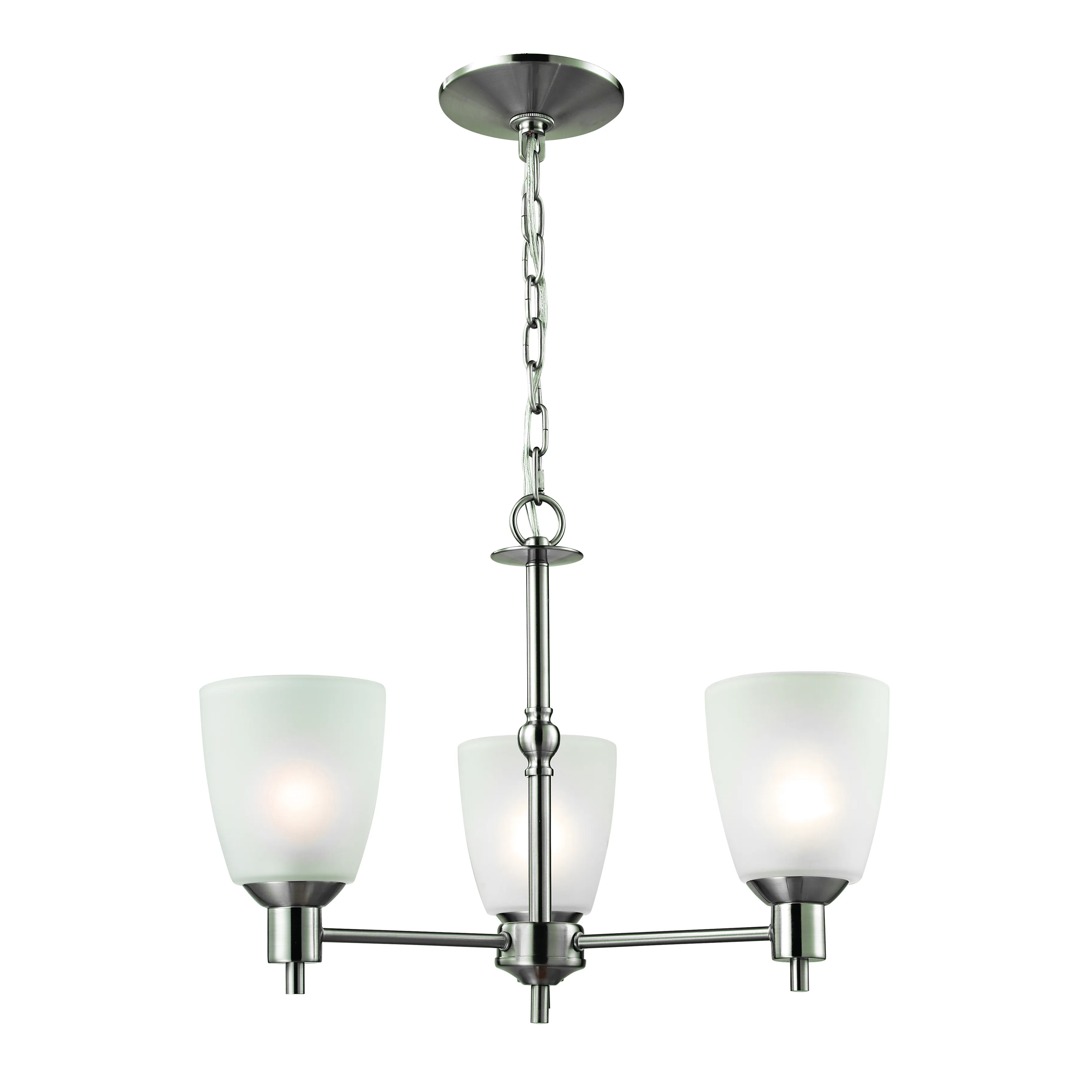 Jackson 20" Wide 3-Light Chandelier - Brushed Nickel