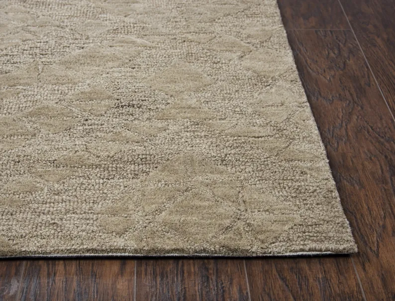 Fifth Avenue Brown Diamond Wool 5' x 8' Rectangle Rug