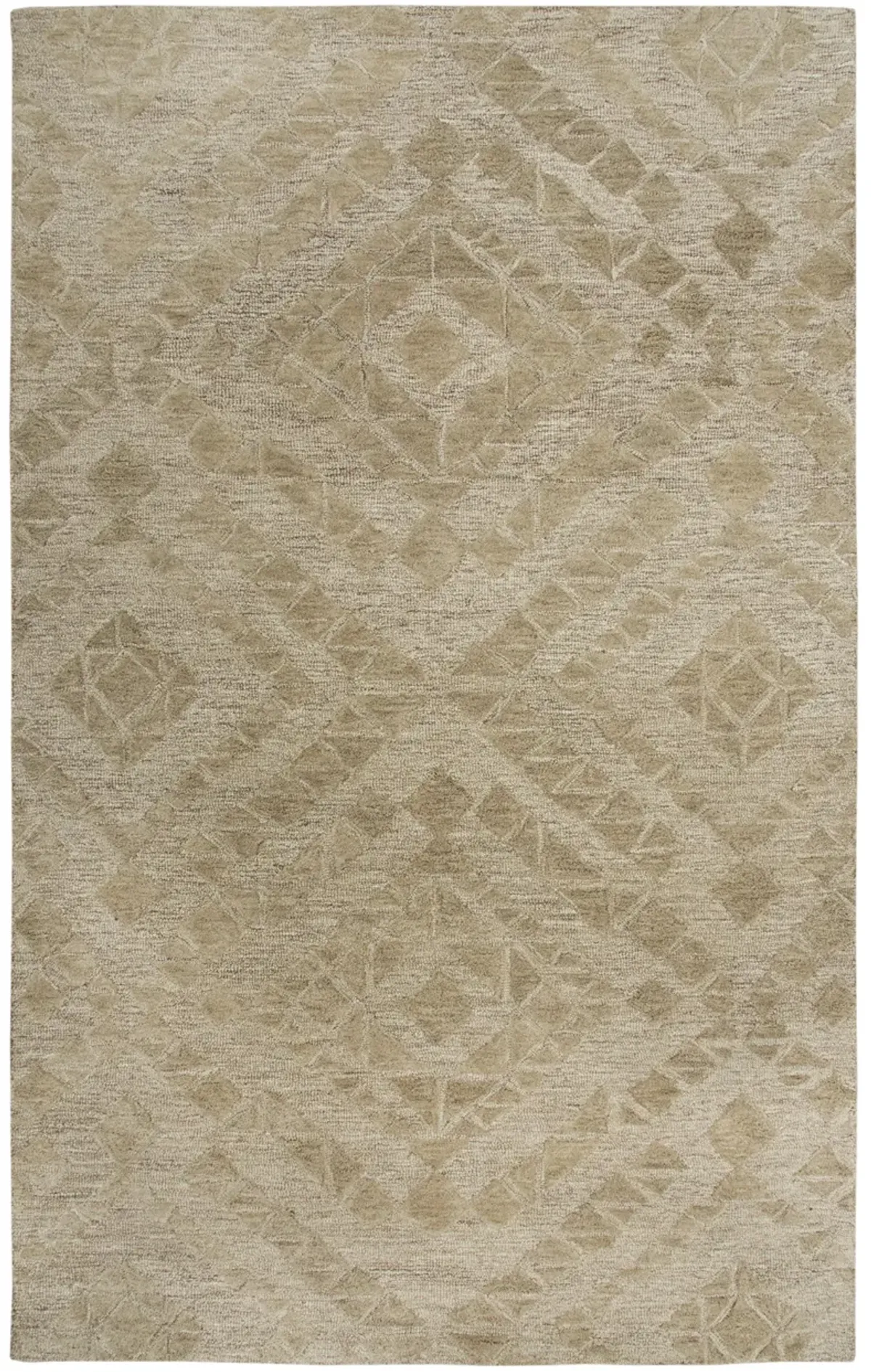 Fifth Avenue Brown Diamond Wool 5' x 8' Rectangle Rug