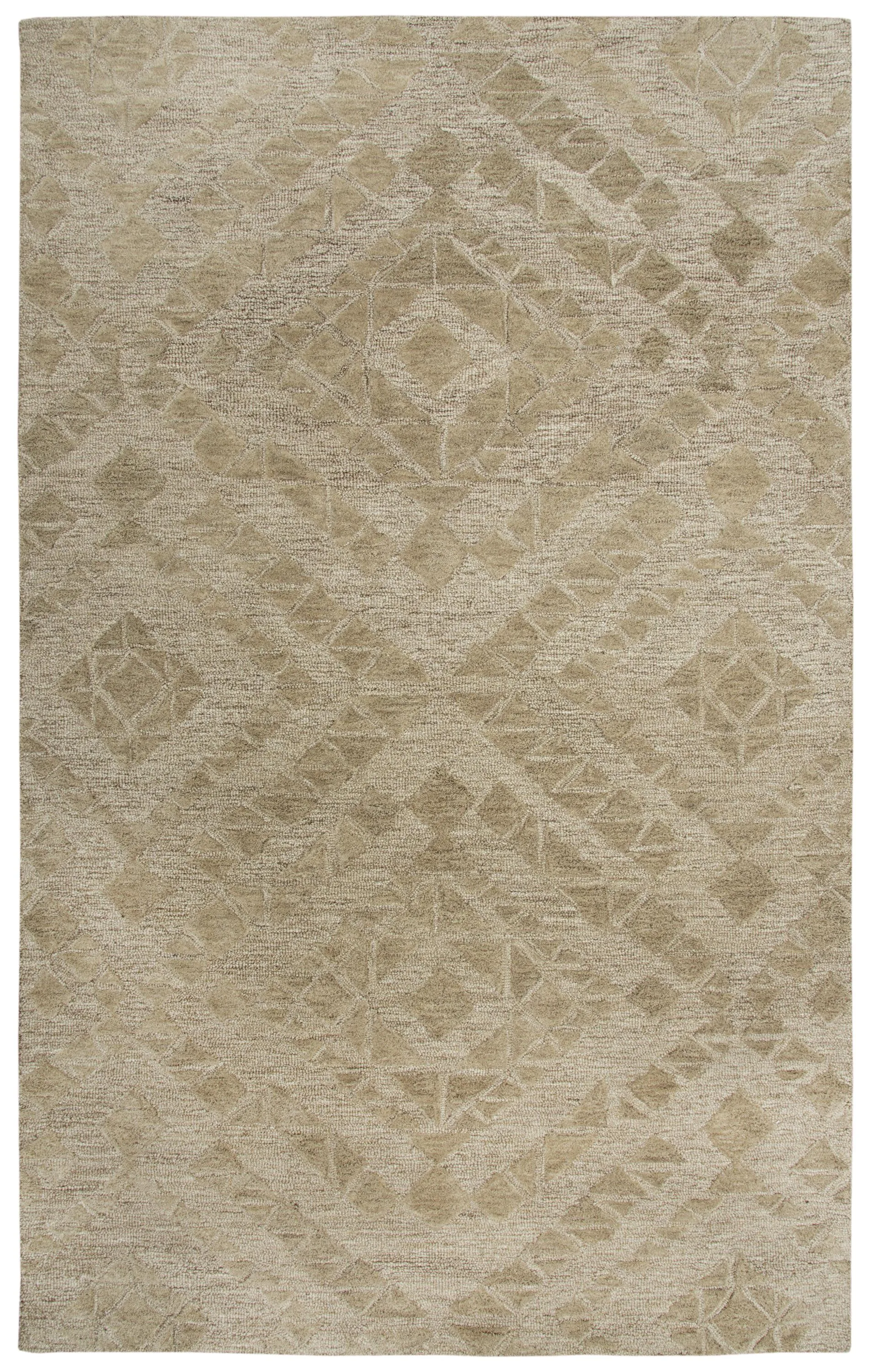 Fifth Avenue Brown Diamond Wool 5' x 8' Rectangle Rug