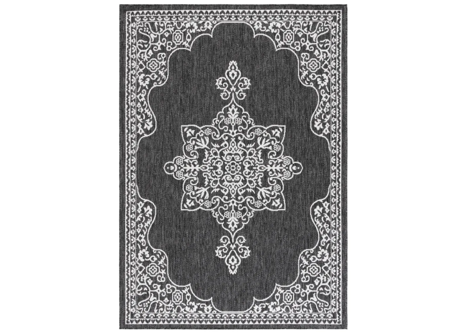 BEACH HOUSE 292 CHARCOAL  5'-3' x 7'-6' Medium Rectangle Rug