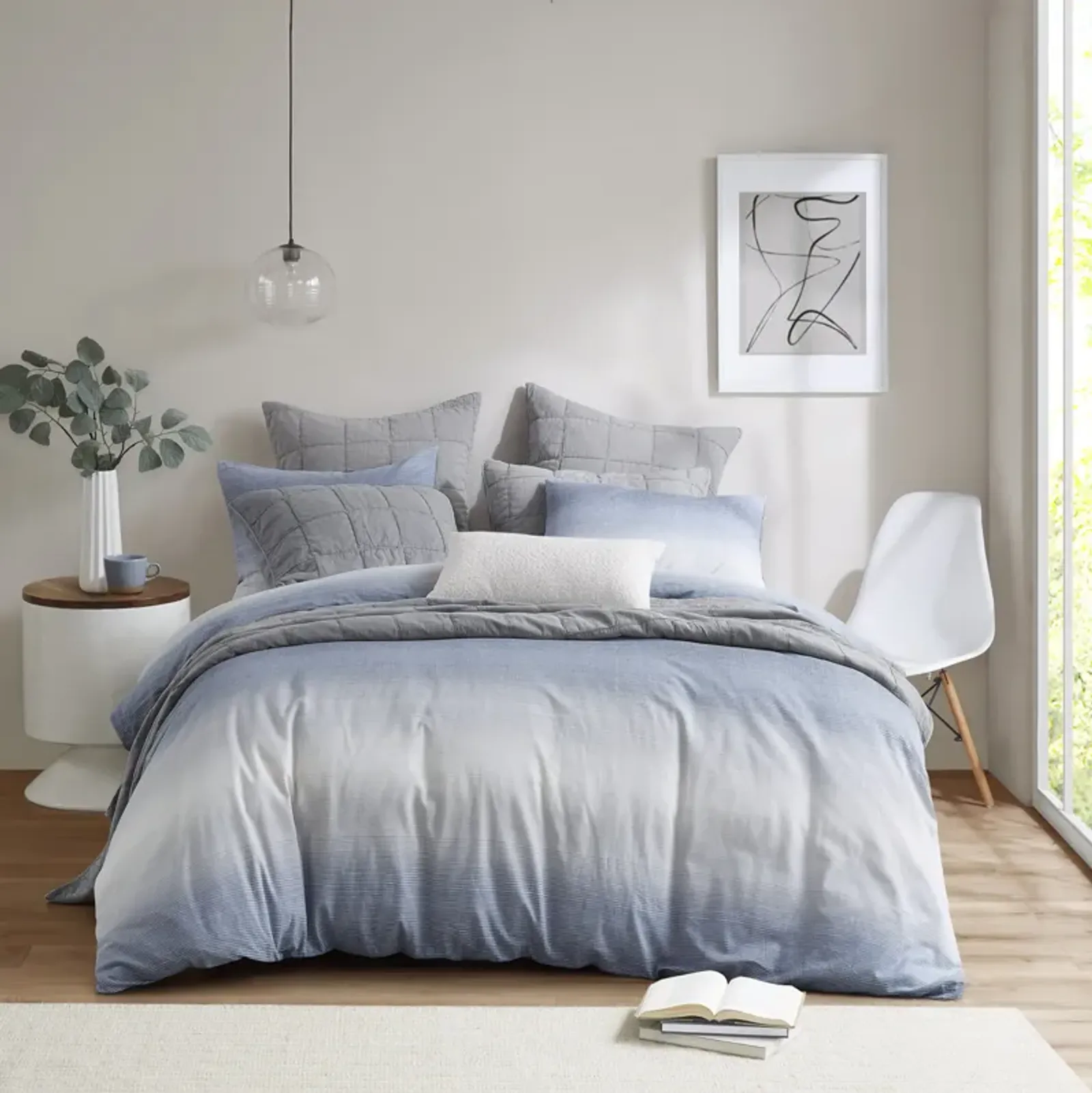 Croscill Casual Callista Blue 3 Piece Duvet Set