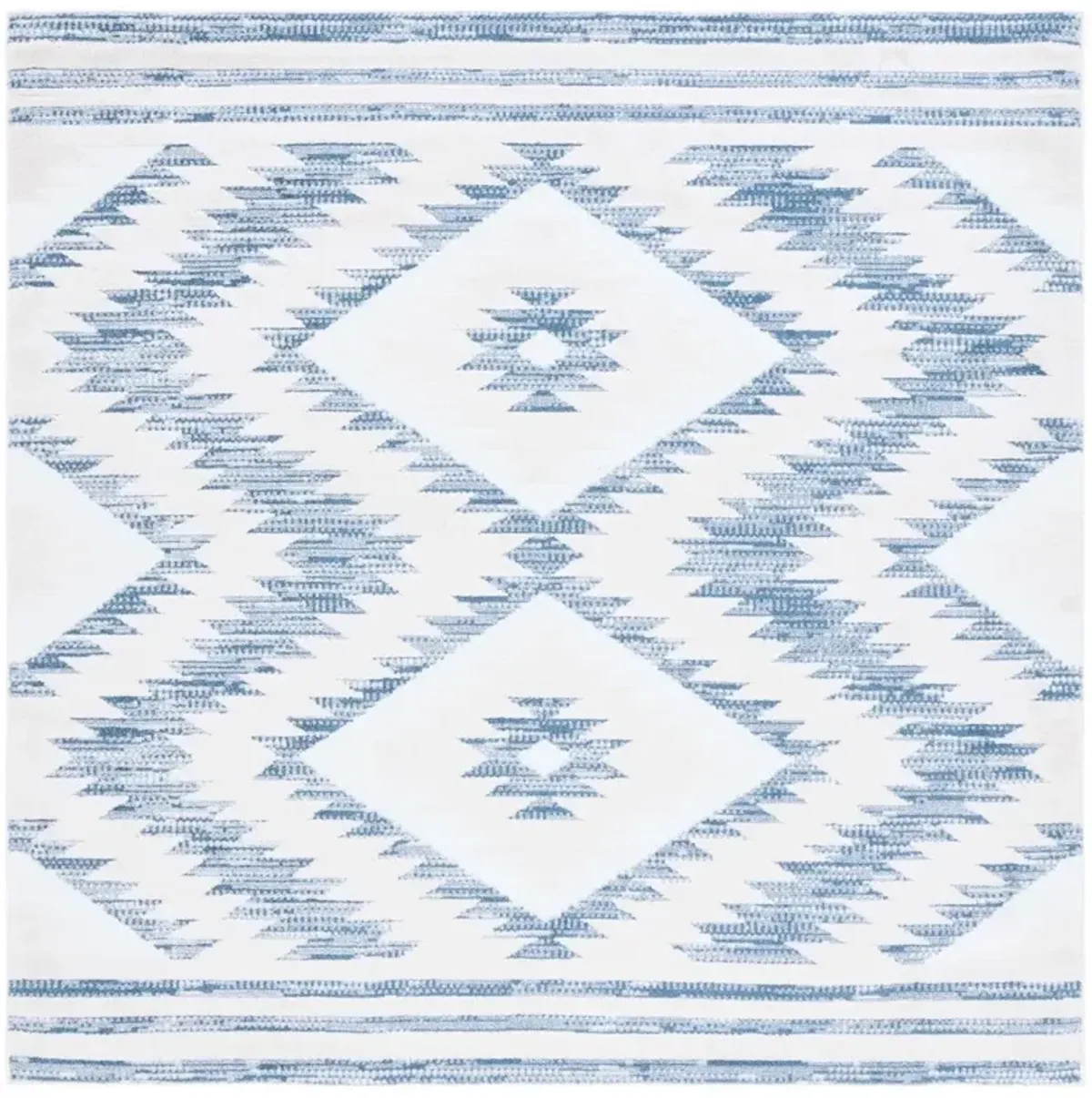 ALAMO 737 Blue 6'-7' X 6'-7' Square Square Rug