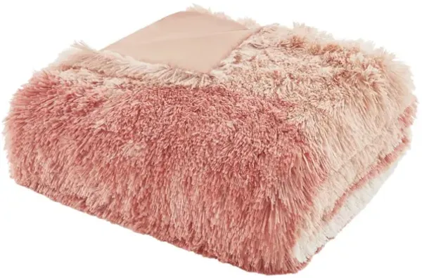 Cassie Ombre Shaggy Faux Fur Duvet Cover Set