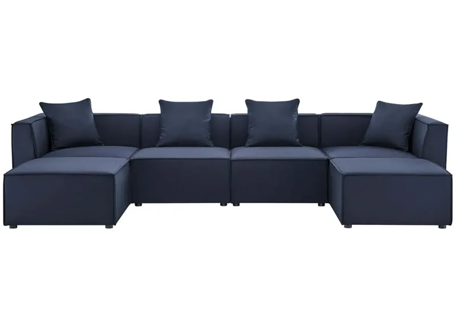 Saybrook Outdoor Patio Upholstered 6-Piece Sectional Sofa