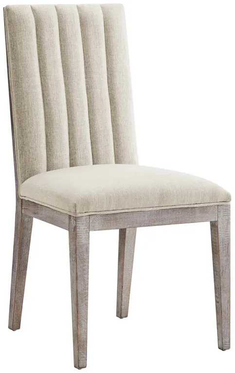 Maisonette French Vintage Tufted Fabric Dining Side Chairs Set of 2