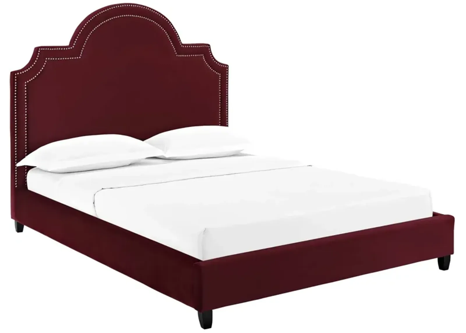 Primrose Queen Performance Velvet Platform Bed