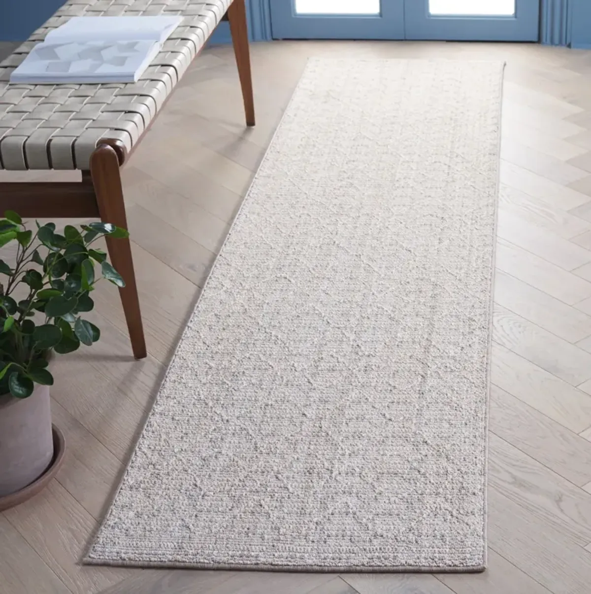 MSR1902 SERENITY BEIGE  2'-2' x 8' Runner Rug