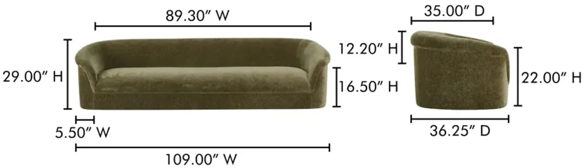 Thora Sofa Dark Green