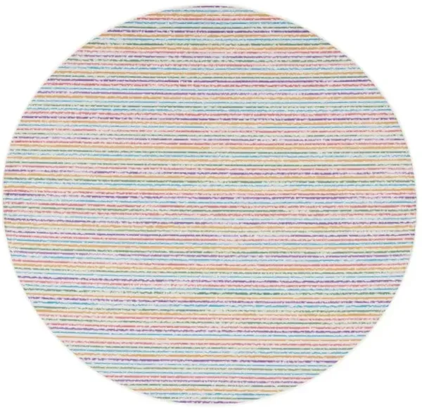 SUMMER 421 Blue  6'-7' X 6'-7' Round Round Rug