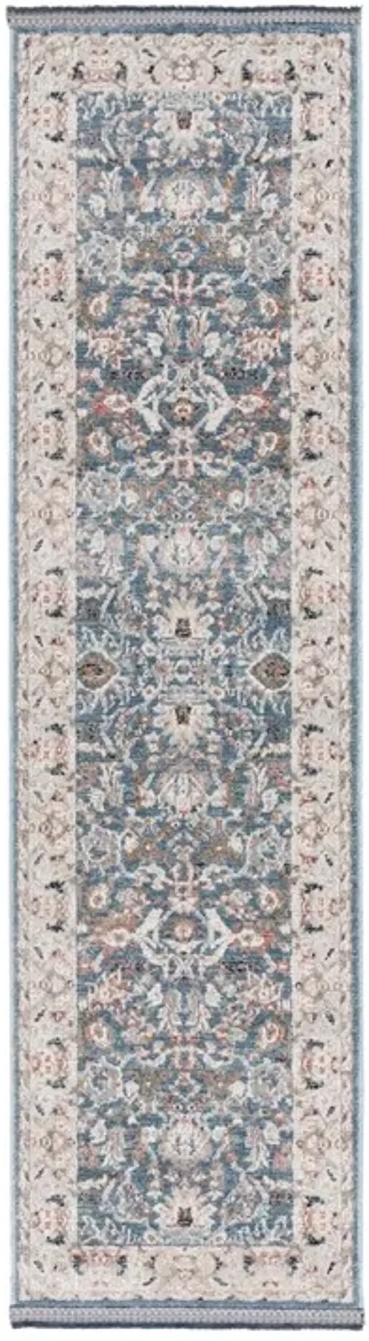 VIVALDI 516 Blue  2'-2' X 8' Runner Rug