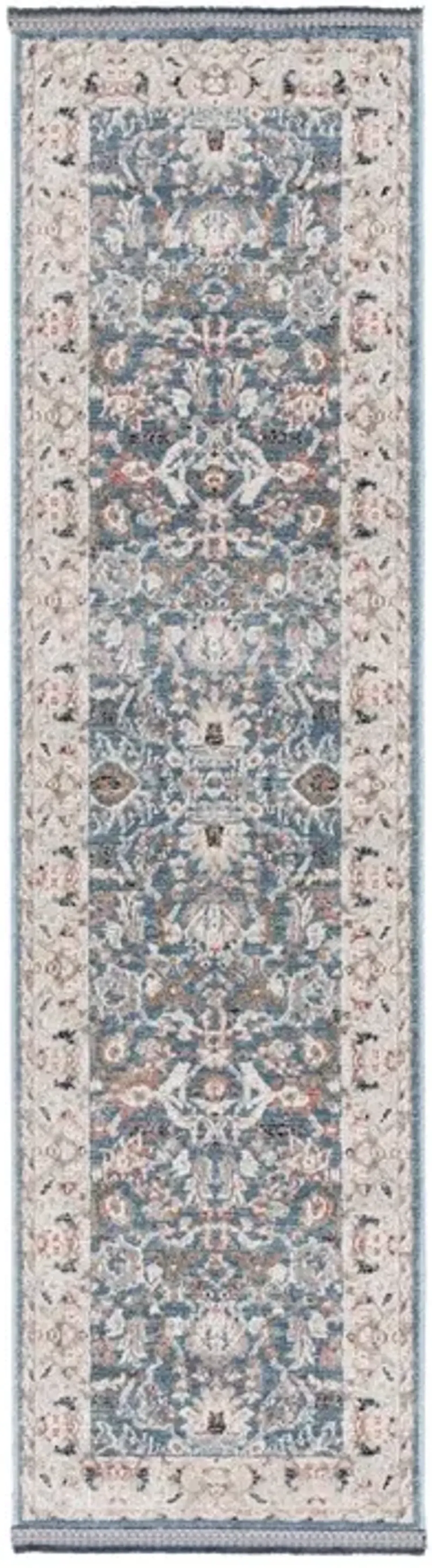 VIVALDI 516 Blue  2'-2' X 8' Runner Rug