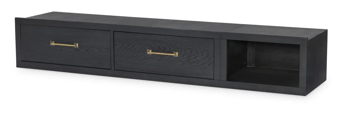 Flatiron Black Underbed Storage Unit Black Finish