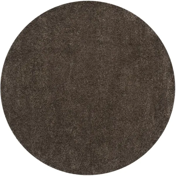 SANTA MONICA SHAG 725 MUSHROOM 3' x 3' Round Round Rug