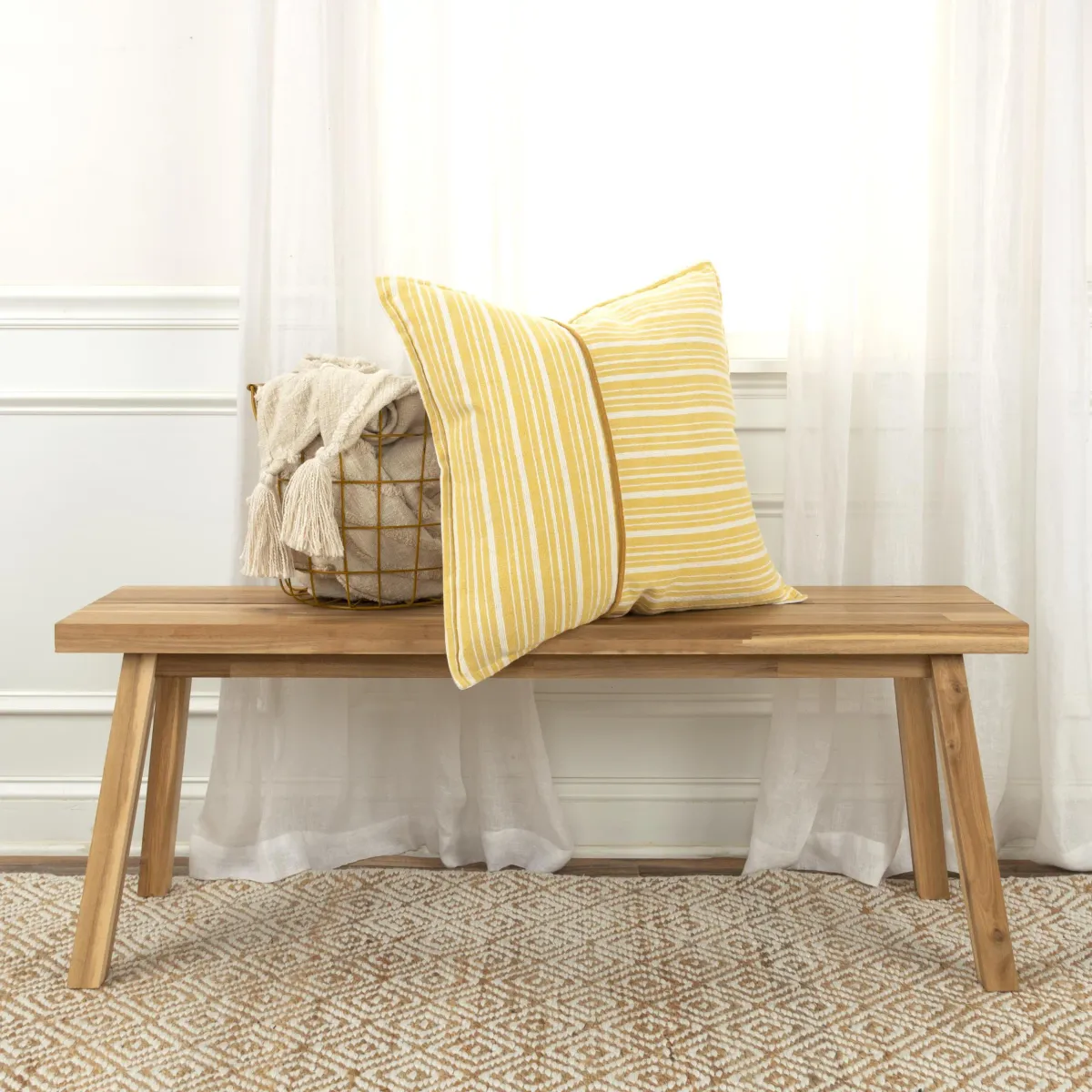 Stripe Yellow Pillow