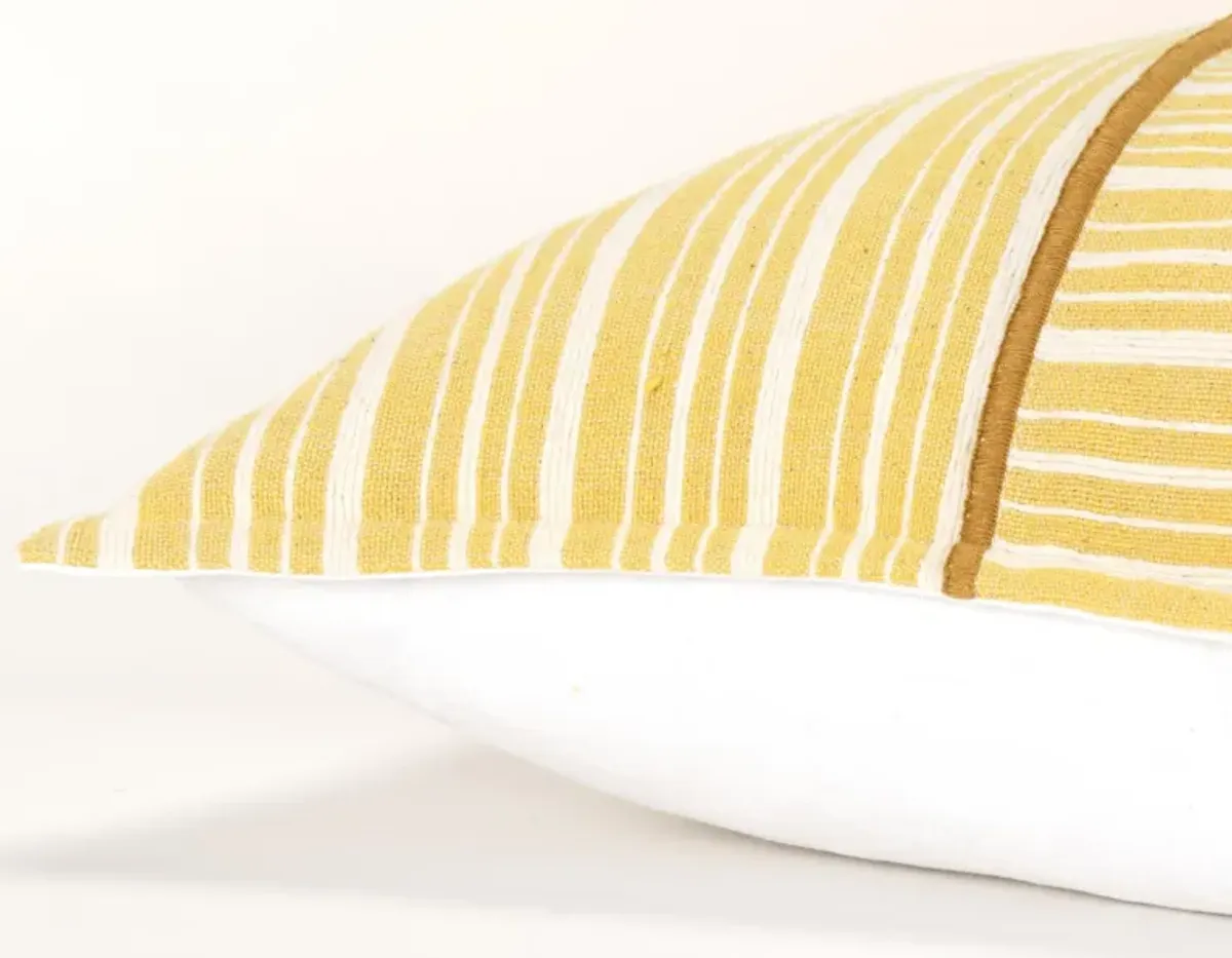 Stripe Yellow Pillow