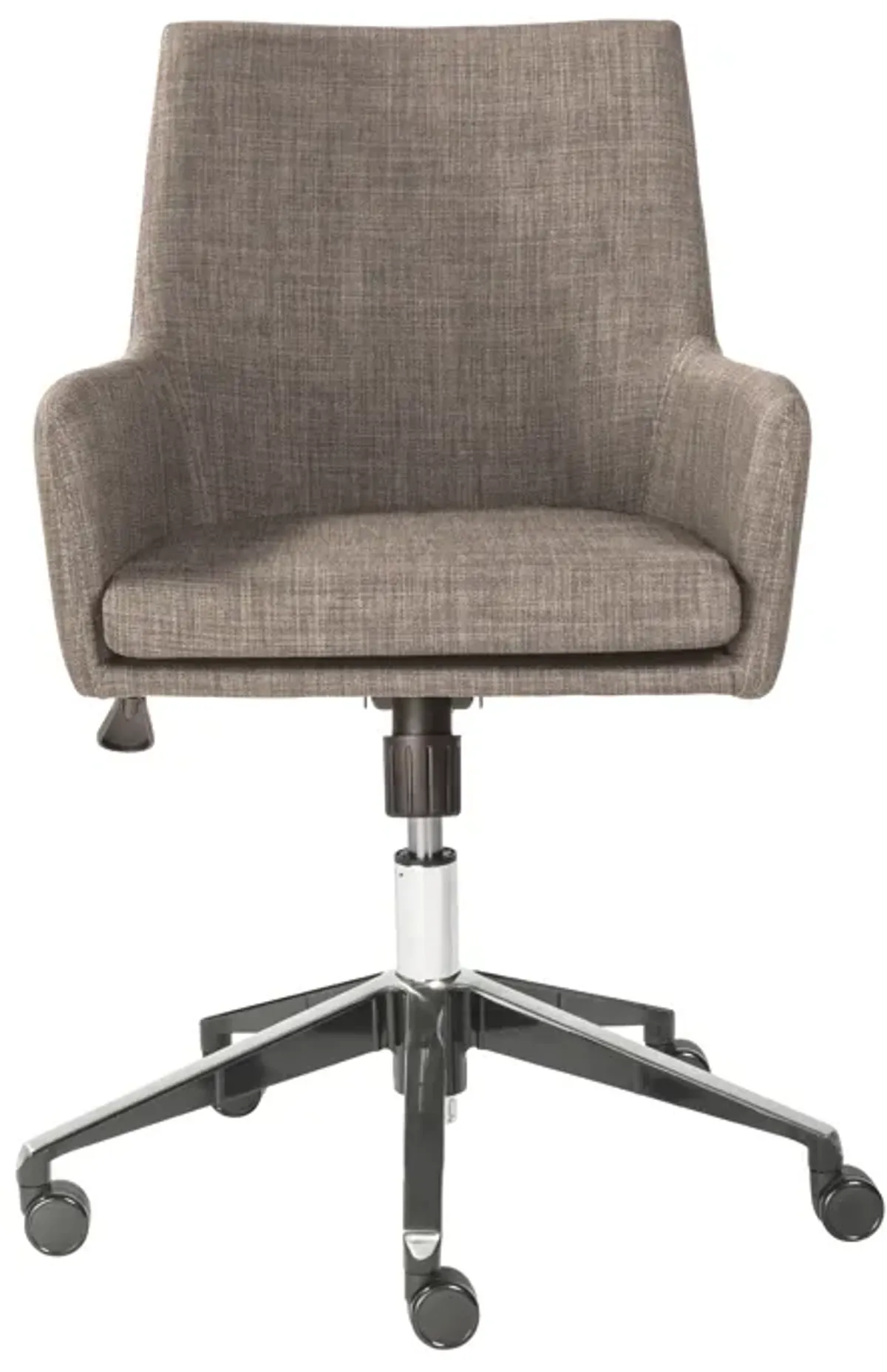 Calais-O Office Chair in Dark Gray with Polished Aluminum Base