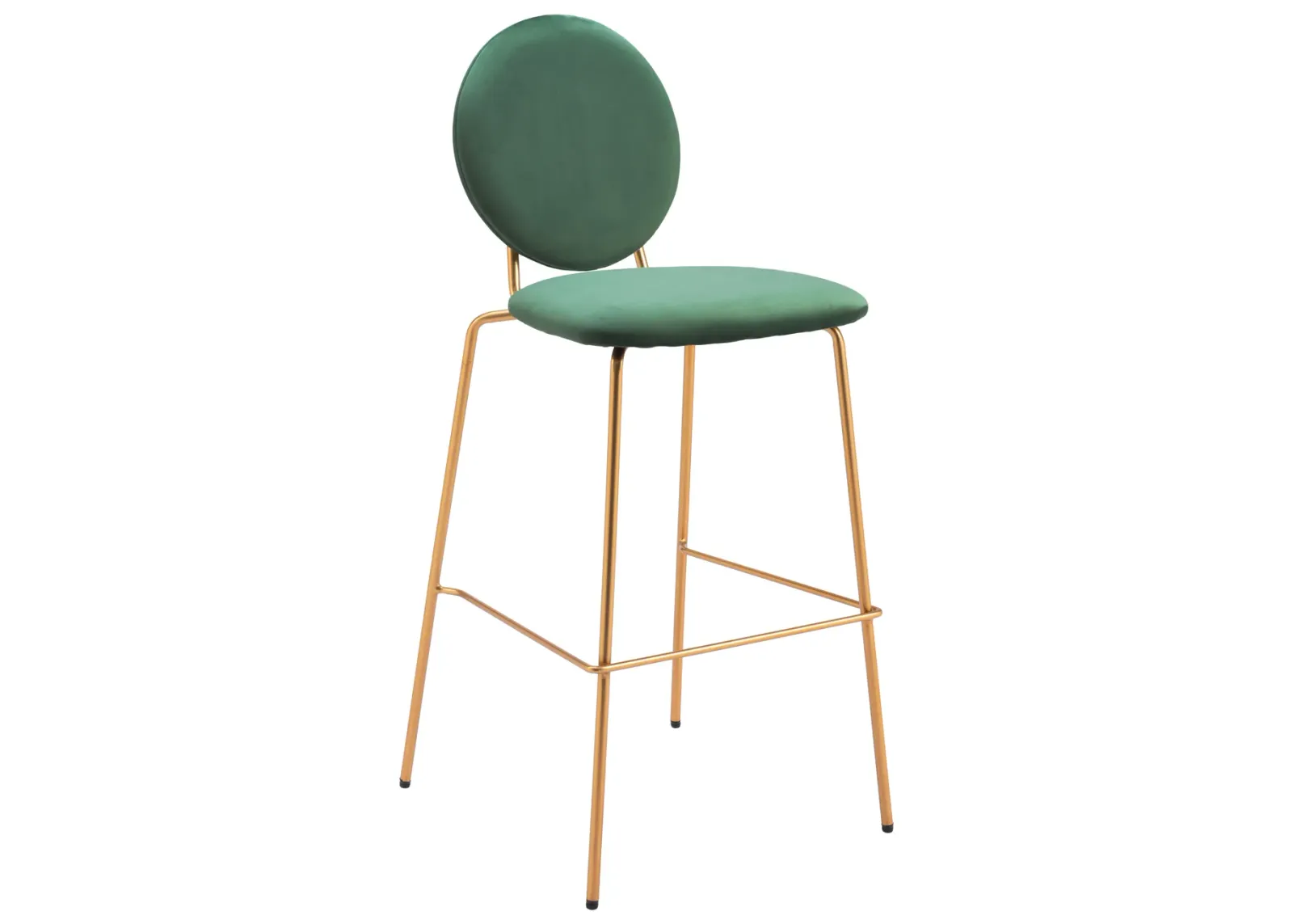 Odessa Barstool (Set of 2) Green & Gold