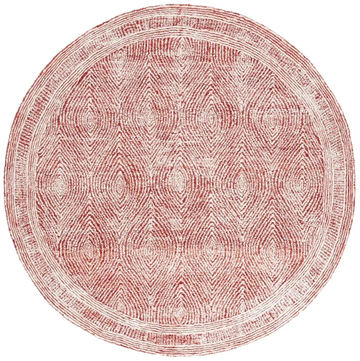 ABSTRACT Hand Tufted 6' x 6' Round area rug
