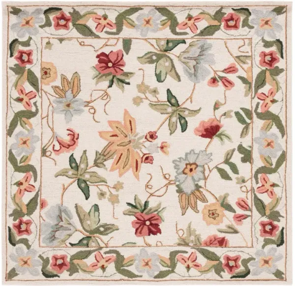 HK311 IVORY 8' x 8' Square Square Rug