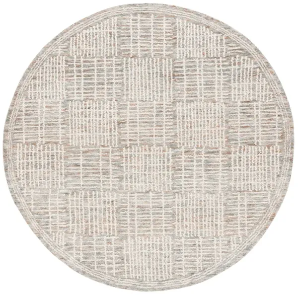 ABSTRACT Hand Tufted 6' x 6' Round area rug
