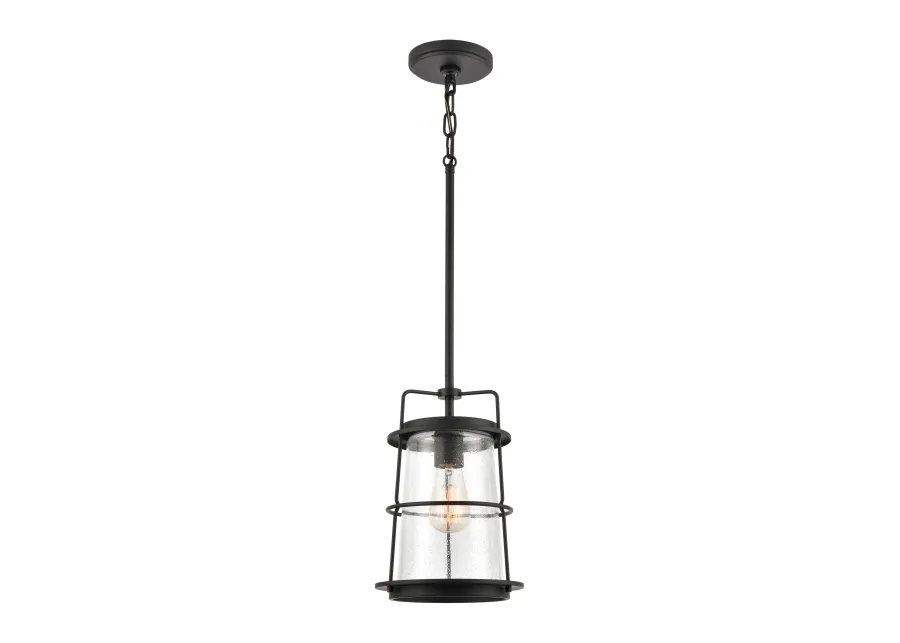 Kennington 8" Wide 1-Light Mini Pendant - Black