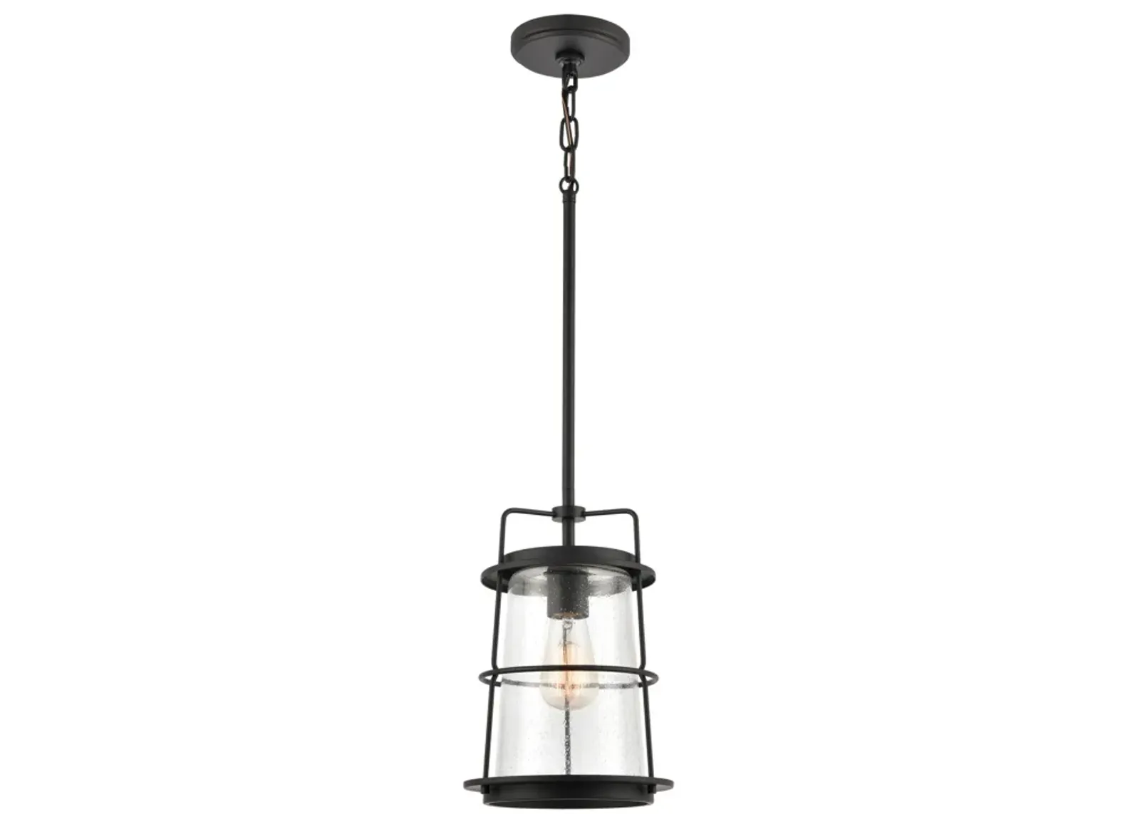 Kennington 8" Wide 1-Light Mini Pendant - Black