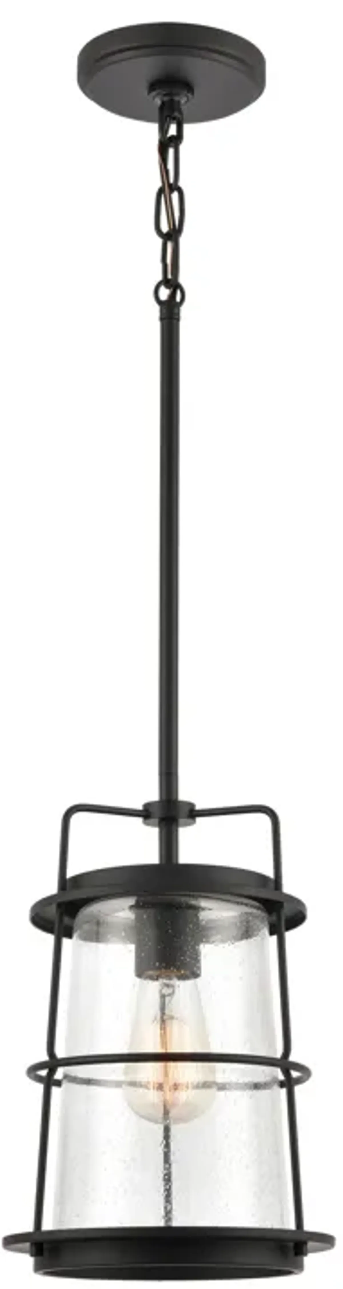 Kennington 8" Wide 1-Light Mini Pendant - Black