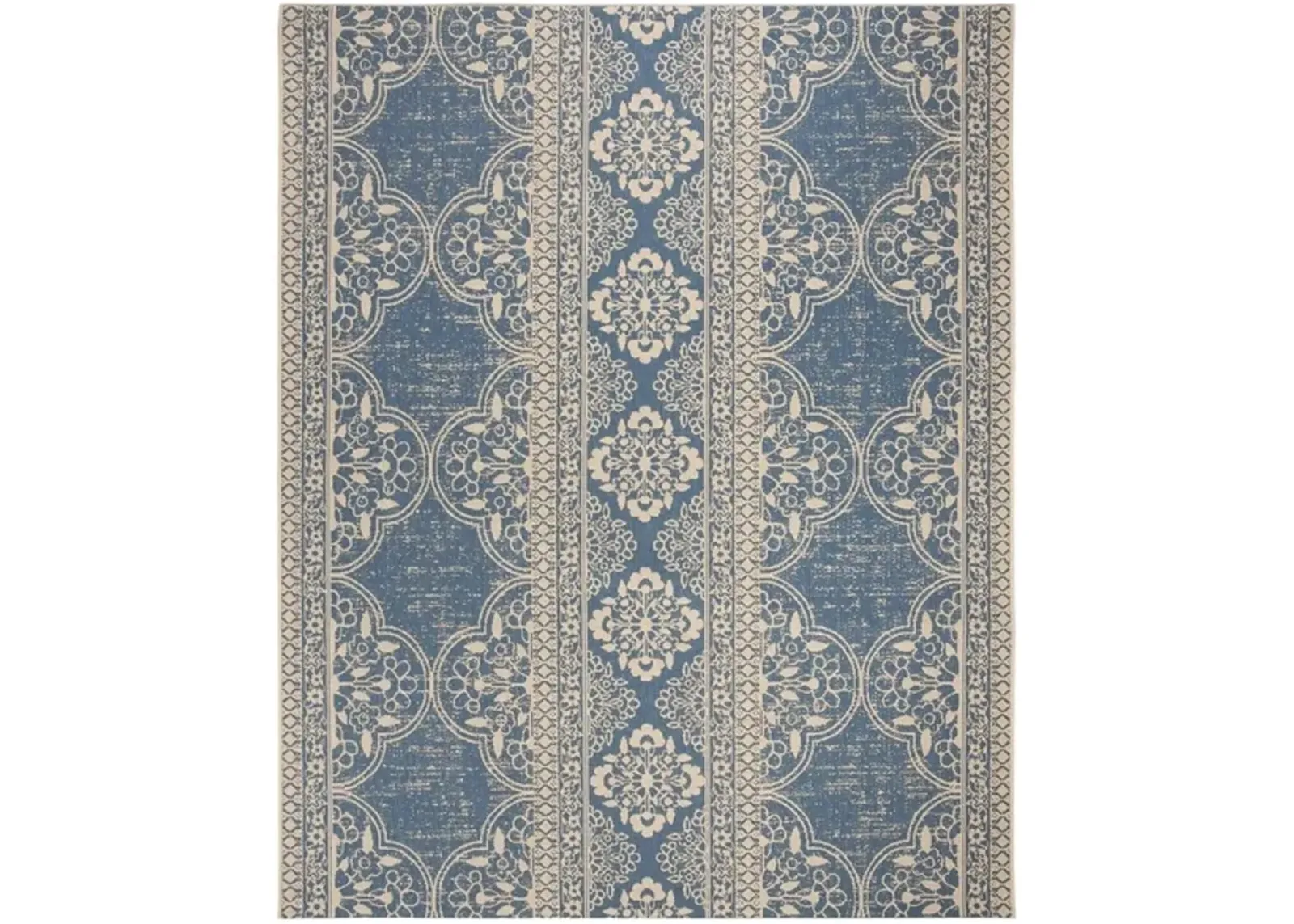 LINDEN 174 Collection LND174N-8 Cream / Blue 8' X 10'